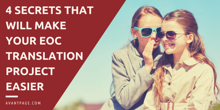 4 Secrets That Will Make Your EOC Translation Project Easier