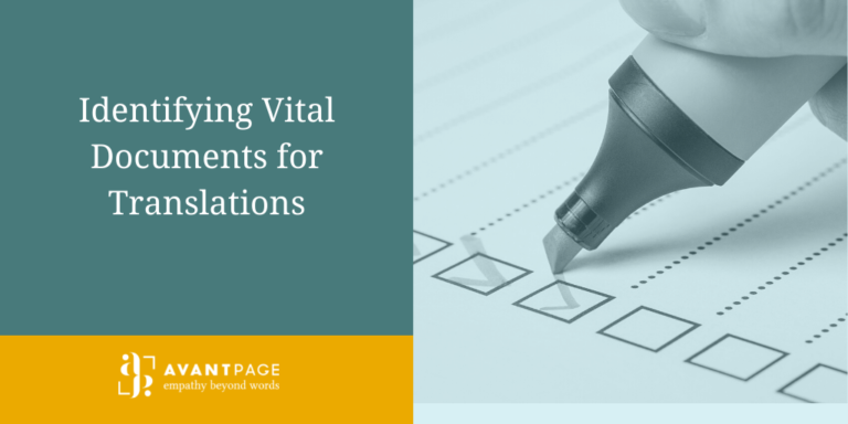 Identifying Vital Documents for Translations