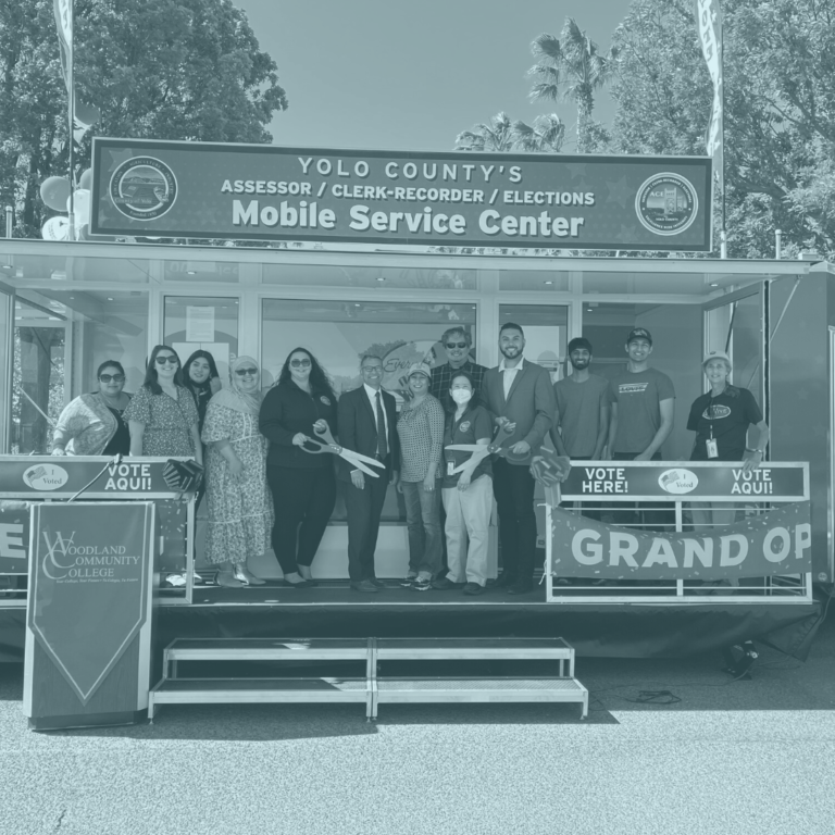 Photo of Yolo County Elections with Community at Mobile Service Center for Voting