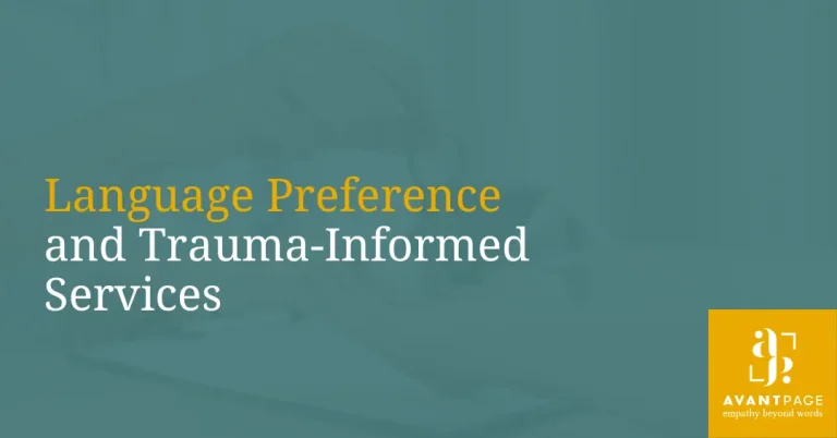 Language Preferences and Trauma-Informed Care Services